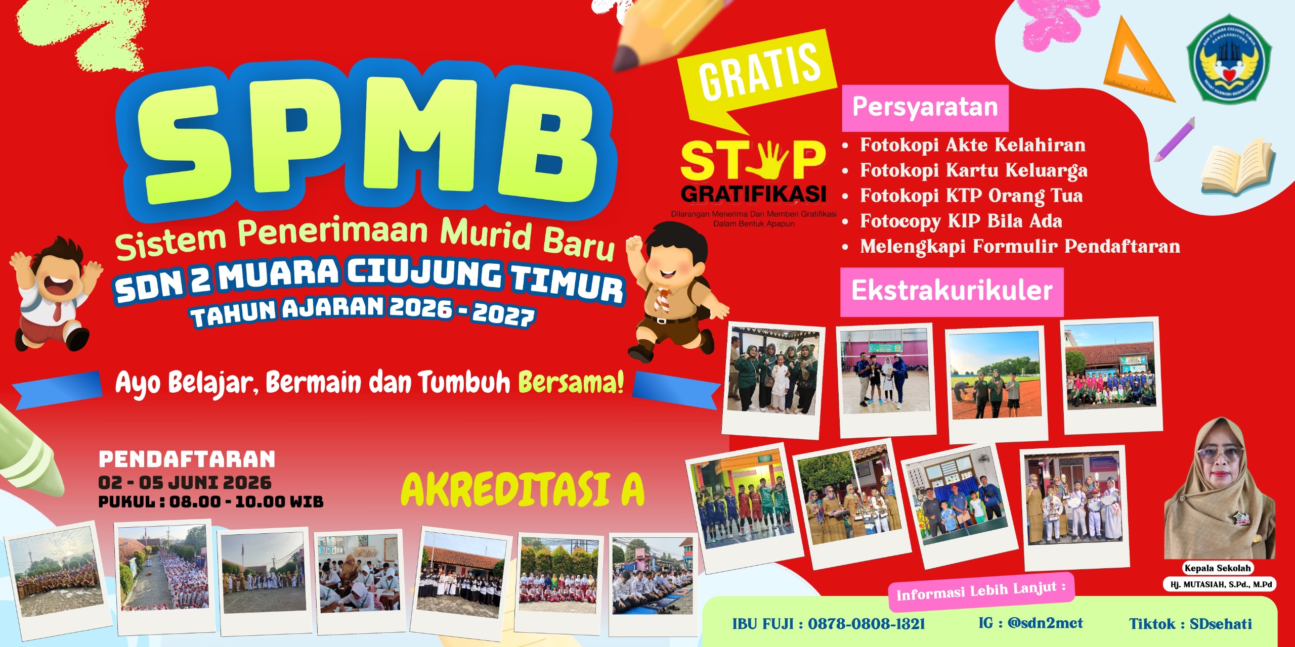SPMB SDN 2 Muara Ciujung Timur Tahun Ajaran 2026/2027 Resmi Dibuka